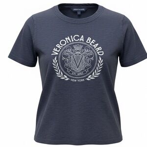 Veronica Beard Navy Short-Sleeve Graphic Tee